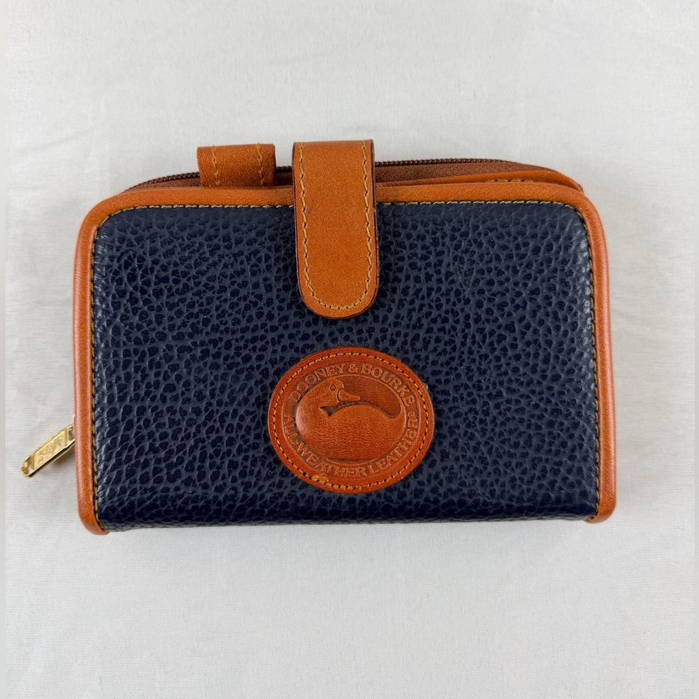 Dooney & Bourke Black and Brown Leather Wallet